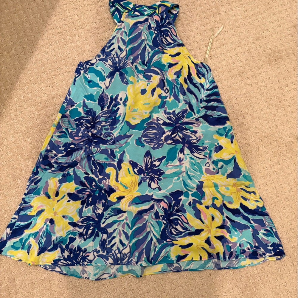 NWOT new Lilly Pulitzer Achelle swing dress with pom Poms and tassels size small - Picture 2 of 4